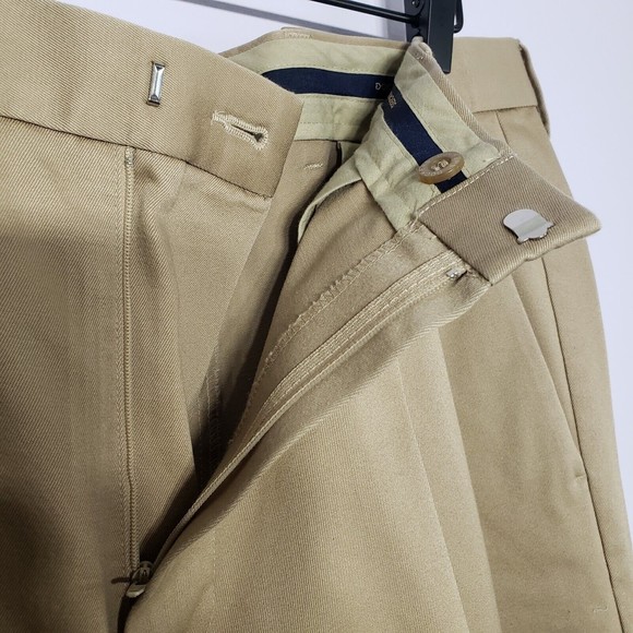 Dockers Men's Pants Tan Khaki D3 Pleated Classic Fit style #406694123 36 x 29 - Picture 9 of 16